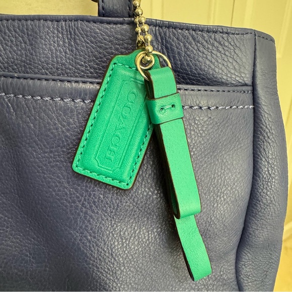 Coach Park Pebbled Leather Carryall Satchel F23280 French Blue - Picture 5 of 17